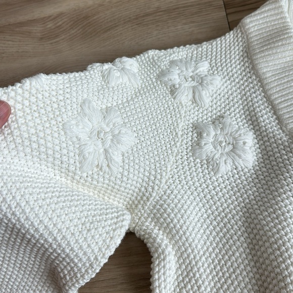 7 for all mankind cropped cotton cardigan sweater - Picture 2 of 4